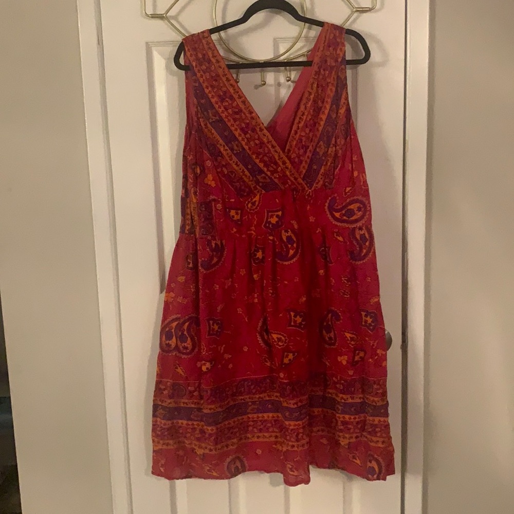 Boho paisley plus size dress 2x